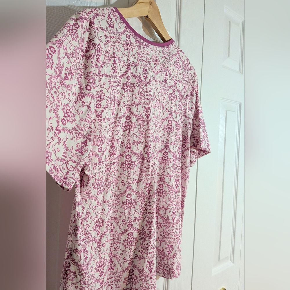 Carroll Reed Bohemian Romantic Floral Print Top. Size Large Petite.